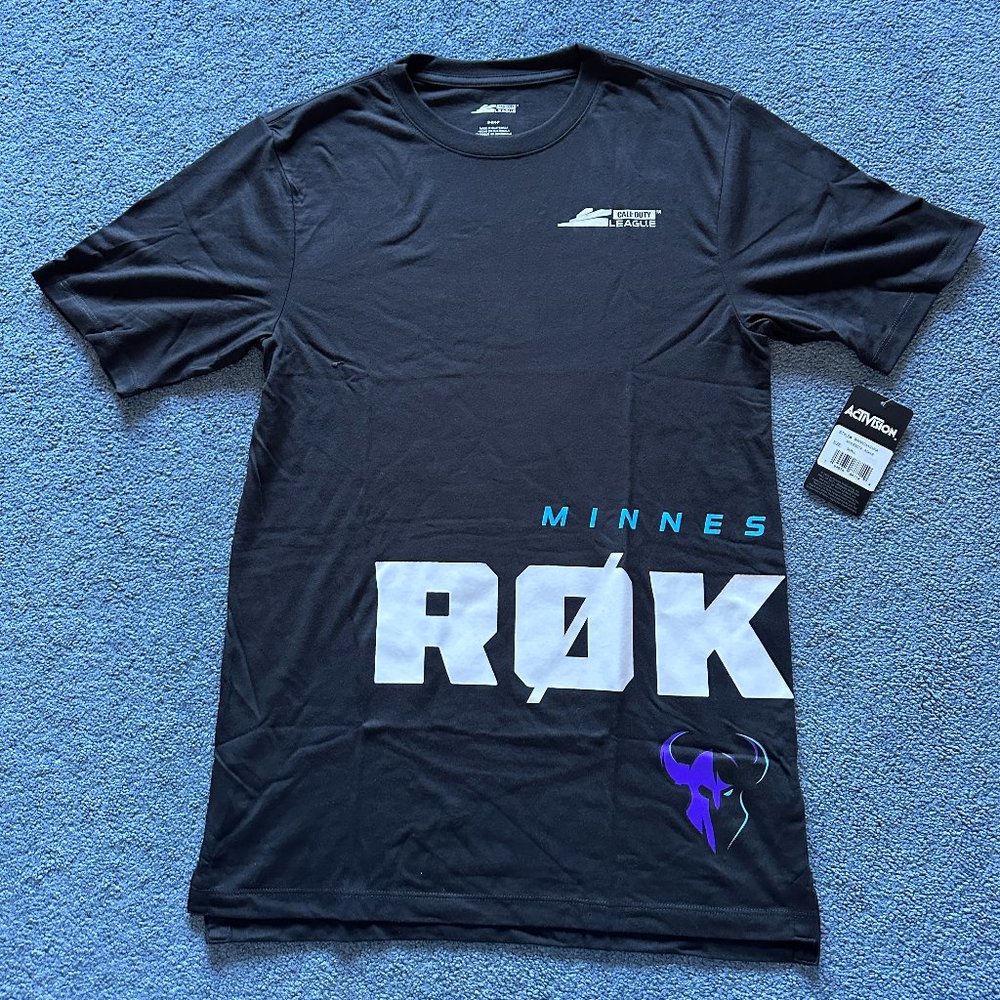 Activision Men's Black Minnesota Rokkr Short Sleeve T-Shirt Size Small NWT